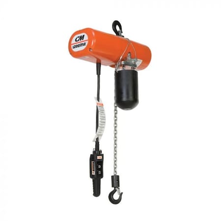 Cm Classic Lodestar Electric Chain Hoist, Triple Reeving, Series Model Rt2, 3 Ton, 10 Ft Lifting 9511